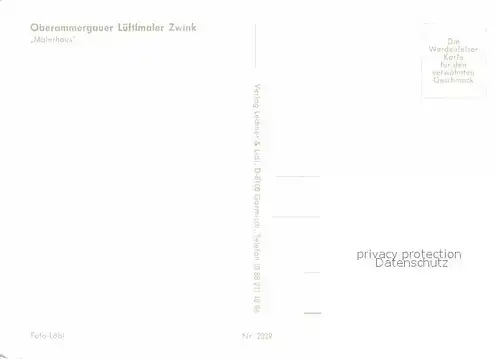 AK / Ansichtskarte Kunsthandwerk Lueftlmaler Zwink Malerhaus Oberammergau Kat. Handwerk