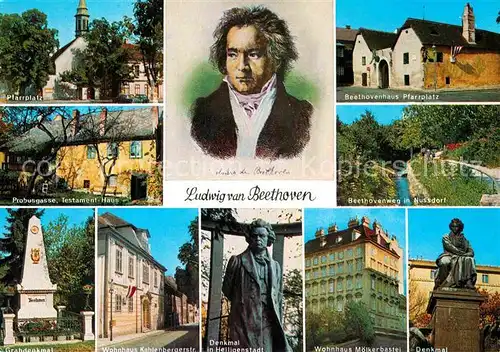 AK / Ansichtskarte Beethoven Probus Gasse Testament Haus Wohnhaus Kahlenbergerstrasse Wien  Kat. Persoenlichkeiten