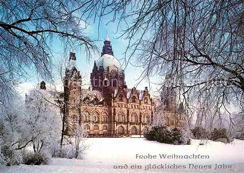 AK / Ansichtskarte Weihnachten Neujahr Hannover Rathaus Hannover  Kat. Greetings