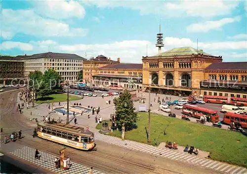 AK / Ansichtskarte Strassenbahn Hannover Hauptbahnhof Ernst August Platz  Kat. Strassenbahn