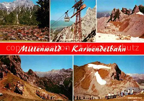 AK / Ansichtskarte Seilbahn Karwendel Mittenwald Gerberkreuz  Kat. Bahnen