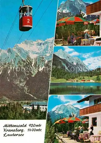 AK / Ansichtskarte Seilbahn Mittenwald Kranzberg Lautersee  Kat. Bahnen