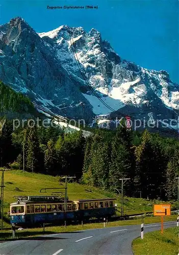 AK / Ansichtskarte Zahnradbahn Bayerische Zugspitzbahn Zugspitzgipfel Eibsee Seilbahn  Kat. Bergbahn