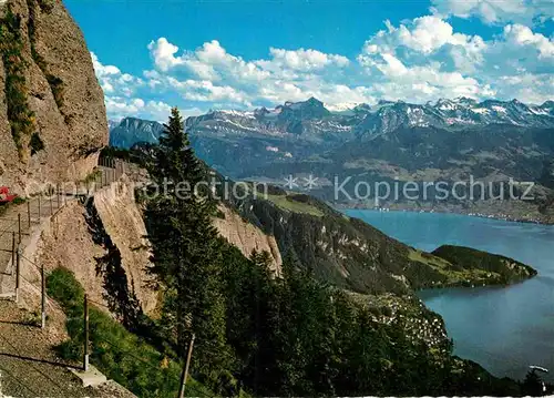 AK / Ansichtskarte Vitznau Vierwaldstaettersee Rigi Felsenweg Urner Alpen Nidwaldner Alpen Kat. Vitznau