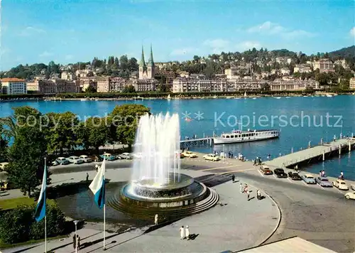 AK / Ansichtskarte Luzern LU Wagenbachbrunnen Hofkirche Vierwaldstaettersee Kat. Luzern