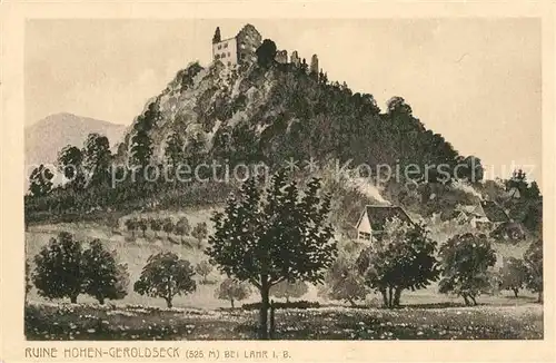 AK / Ansichtskarte Lahr Schwarzwald Ruine Hohen Geroldseck Kat. Lahr