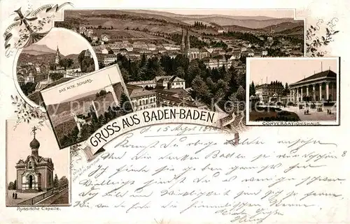 AK / Ansichtskarte Baden Baden Conversationshaus Schloss Russische Kapelle  Kat. Baden Baden