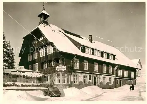 AK / Ansichtskarte Triberg Schwarzwald Hotel Hirschen Winter Kat. Triberg im Schwarzwald