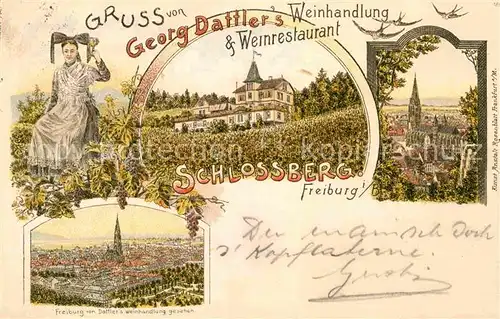 AK / Ansichtskarte Freiburg Breisgau Georg Dattlers Weinhandlung Weinrestaurant Kat. Freiburg im Breisgau