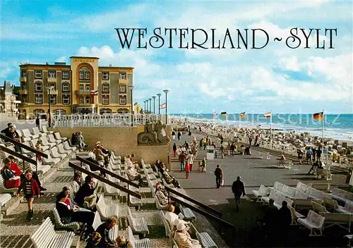 AK / Ansichtskarte Westerland Sylt Strandpromenade Hotel Miramar Kat. Westerland