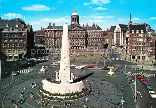AK / Ansichtskarte Amsterdam Niederlande Dam Koenigliches Schloss Nationaldenkmal Kat. Amsterdam