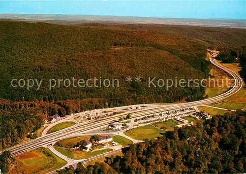 AK / Ansichtskarte Rohrbrunn Autobahn Rasthaus im Spessart Motel Fliegeraufnahme Kat. Weibersbrunn