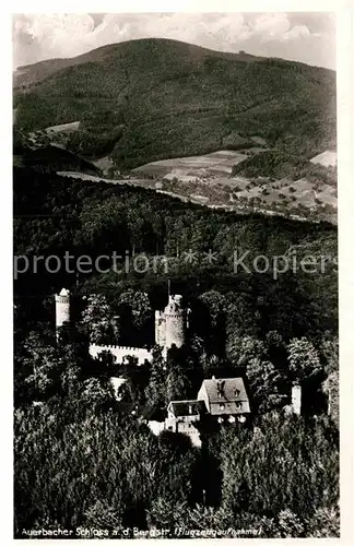 AK / Ansichtskarte Auerbach Bergstrasse Burghaus Auerbacher Schloss Fliegeraufnahme Kat. Bensheim