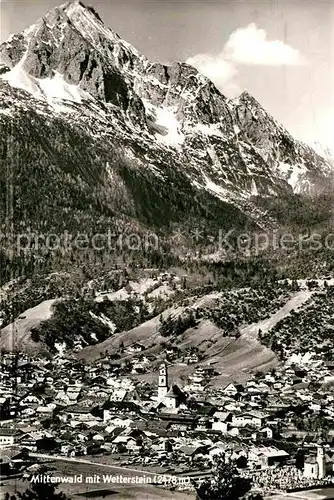 AK / Ansichtskarte Mittenwald Bayern mit Wetterstein Kat. Mittenwald