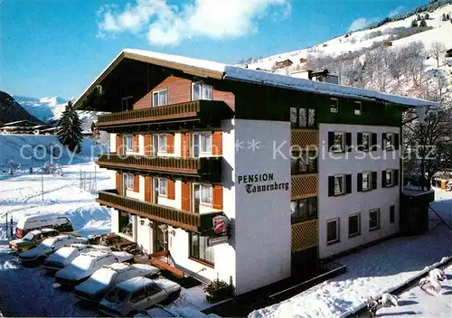 AK / Ansichtskarte Hinterglemm Saalbach Pension Tannenberg Winter