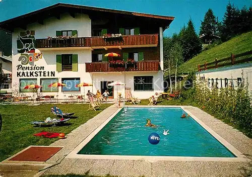 AK / Ansichtskarte Kirchdorf Tirol Pension Kalkstein Schwimmbad Kat. Kirchdorf in Tirol Wilder Kaiser