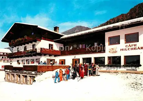AK / Ansichtskarte Oberau Wildschoenau Tirol Cafe Pension Milchbar Granit Winter