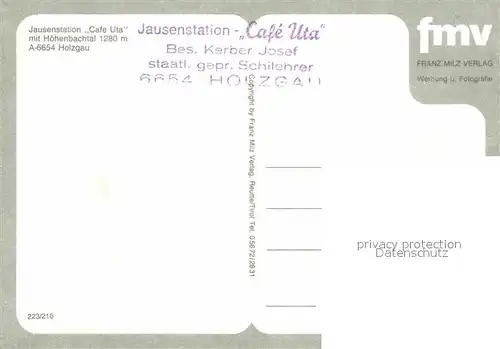 AK / Ansichtskarte Holzgau Jausenstation Cafe Uta Kat. Holzgau