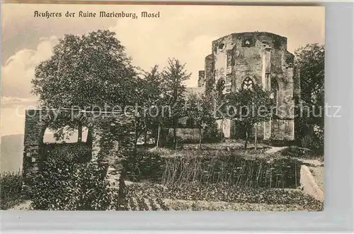 AK / Ansichtskarte Marienburg Mosel Burgruine Kat. Puenderich