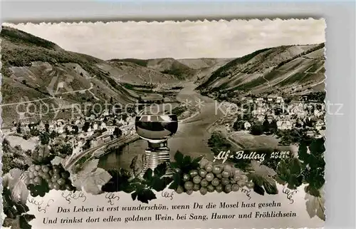 AK / Ansichtskarte Bullay Mosel Panorama Weinspruch Kat. Bullay