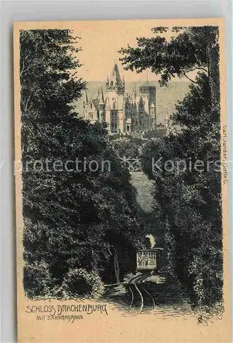 AK / Ansichtskarte Koenigswinter Schloss Drachenburg mit Zahnradbahn Kat. Koenigswinter