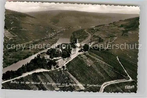 AK / Ansichtskarte Bullay Mosel Fliegeraufnahme Berghotel und Jugendheim Marienburg Kat. Bullay