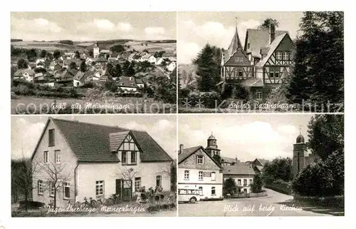 AK / Ansichtskarte Meinerzhagen Panorama Luftkurort Schloss Badinghagen Kirche Jugendherberge Kat. Meinerzhagen