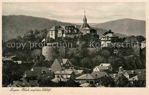 AK / Ansichtskarte Siegen Westfalen Ortsansicht mit Schloss Kat. Siegen