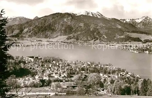 AK / Ansichtskarte Tegernsee Panorama mit Ringspitze Hirschberg und Kampen Bayerische Alpen Kat. Tegernsee