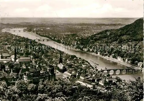 AK / Ansichtskarte Heidelberg Neckar Panorama Blick vom Koenigstuhl Kat. Heidelberg