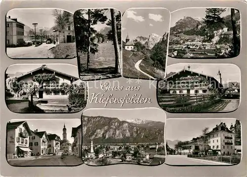 AK / Ansichtskarte Kiefersfelden Teilansichten Hotels Panorama Inntaler Alpen Kat. Kiefersfelden