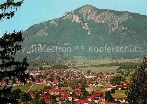 AK / Ansichtskarte Unterwoessen Panorama Luftkurort mit Hochplatte Chiemgauer Alpen Kat. Unterwoessen