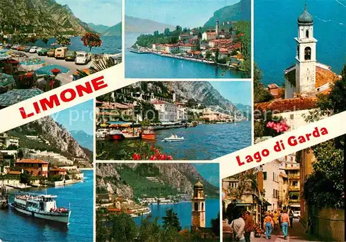AK / Ansichtskarte Limone Lago di Garda Teilansichten Kirche Gasse Gardasee