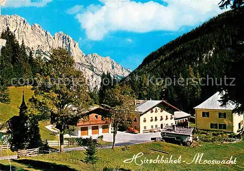 AK / Ansichtskarte Weissbach Lofer Alpengasthof Hirschbuehel Mooswacht Loferer Steinberge Kat. Weissbach bei Lofer