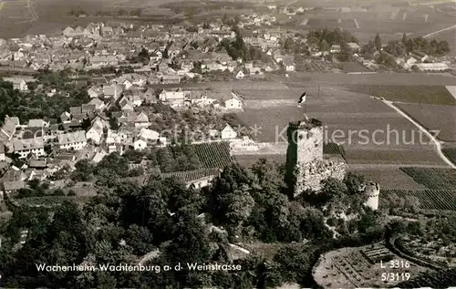 AK / Ansichtskarte Wachenheim Weinstrasse Fliegeraufnahme Wachtenburg Kat. Wachenheim an der Weinstrasse
