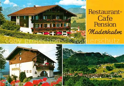 AK / Ansichtskarte Maderhalm Restaurant Cafe Pension Kat. Fischen i.Allgaeu