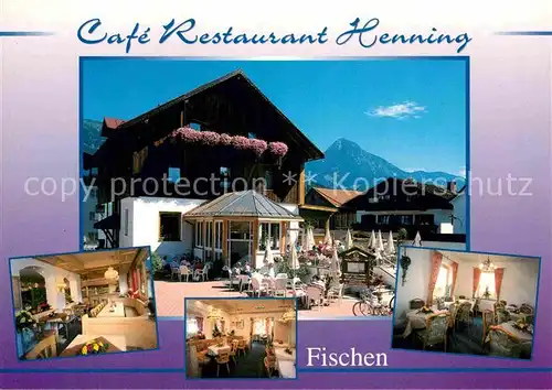 AK / Ansichtskarte Fischen Allgaeu Cafe Restaurant Henning Kat. Fischen i.Allgaeu