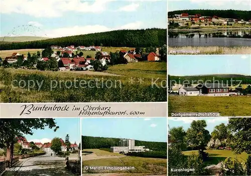 AK / Ansichtskarte Buntenbock Sumpfteich IG Metall Erholungsheim Kuranlagen Hauptstrasse Kat. Clausthal Zellerfeld