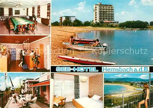 AK / Ansichtskarte Hemsbach Bergstrasse Seehotel Kat. Hemsbach
