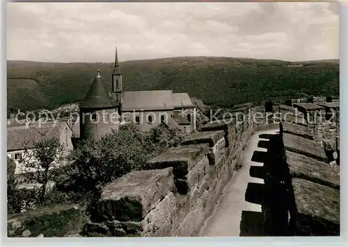 AK / Ansichtskarte Dilsberg Neckar Burgruine Kirche