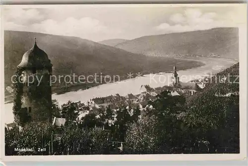 AK / Ansichtskarte Zell Mosel Moseltal Burg Kirche  Kat. Zell (Mosel)