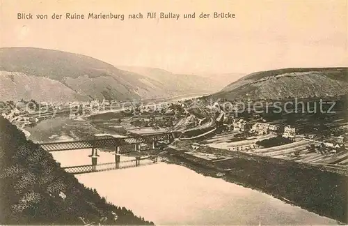 AK / Ansichtskarte Alf Mosel mit Bullay und Bruecke Kat. Alf