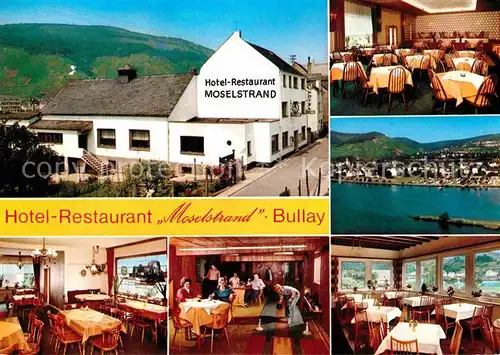 AK / Ansichtskarte Bullay Mosel Hotel Restaurant Moselstrand Gastraeume Kegelbahn Kat. Bullay
