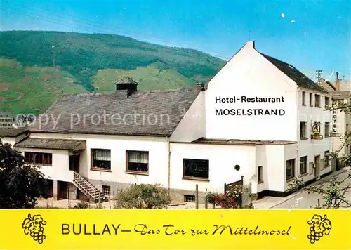 AK / Ansichtskarte Bullay Mosel Hotel Restaurant Moselstrand Kat. Bullay