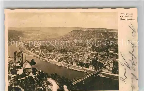 AK / Ansichtskarte Traben Trarbach Panorama mit Grevenburg und Moselbruecke Kat. Traben Trarbach