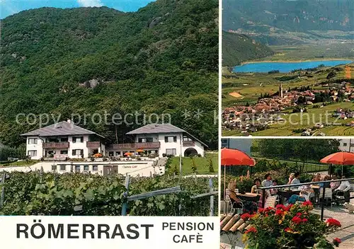 AK / Ansichtskarte Kaltern Weinstrasse Tirol pension Roemerrast Terrasse Panorama  Kat. 
