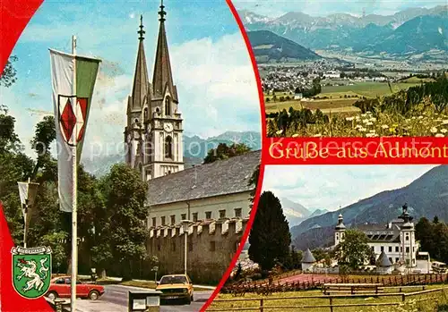 AK / Ansichtskarte Admont Steiermark Panorama Blick gegen Haller Mauern Schloss Roethelstein Jugendherberge Kat. Admont