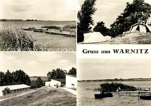 AK / Ansichtskarte Warnitz Partie am Oberuckersee Badesteg Campingplatz Kat. Oberuckersee