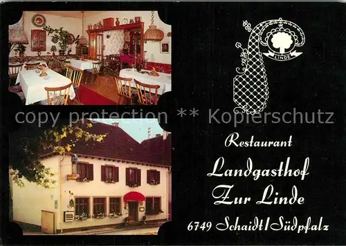 AK / Ansichtskarte Schaidt Restaurant Landgasthof Zur Linde Kat. Woerth am Rhein