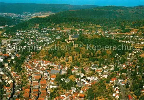 AK / Ansichtskarte Biedenkopf Zentrum und Schloss Fliegeraufnahme Kat. Biedenkopf